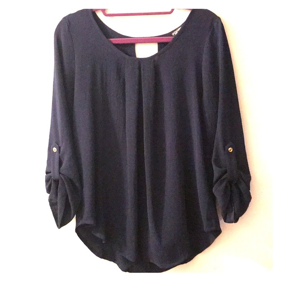 Navy blue Papermoon for Stitchfix Flowy blouse - Picture 1 of 5
